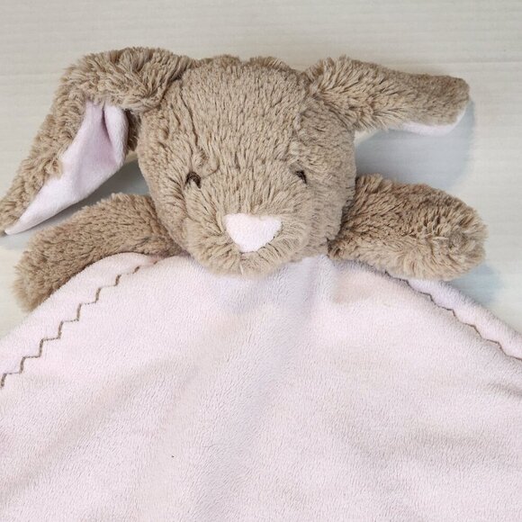 Blankets and Beyond pink brown bunny lovey - Picture 2 of 6